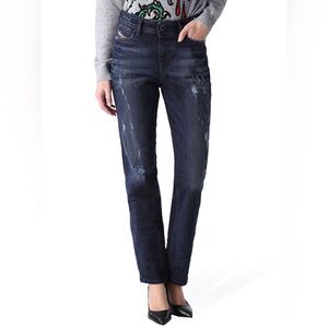Diesel Straight Distressed High Waisted / High Rise Jeans